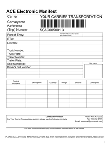 ACE Electronic Manifest
