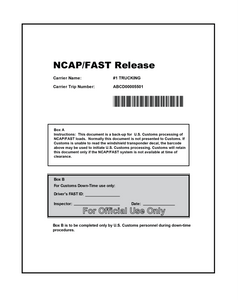 NCAP/FAST Sheets