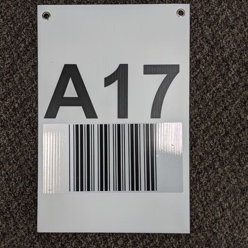 12 x 18 coroplast sign with corner grommets