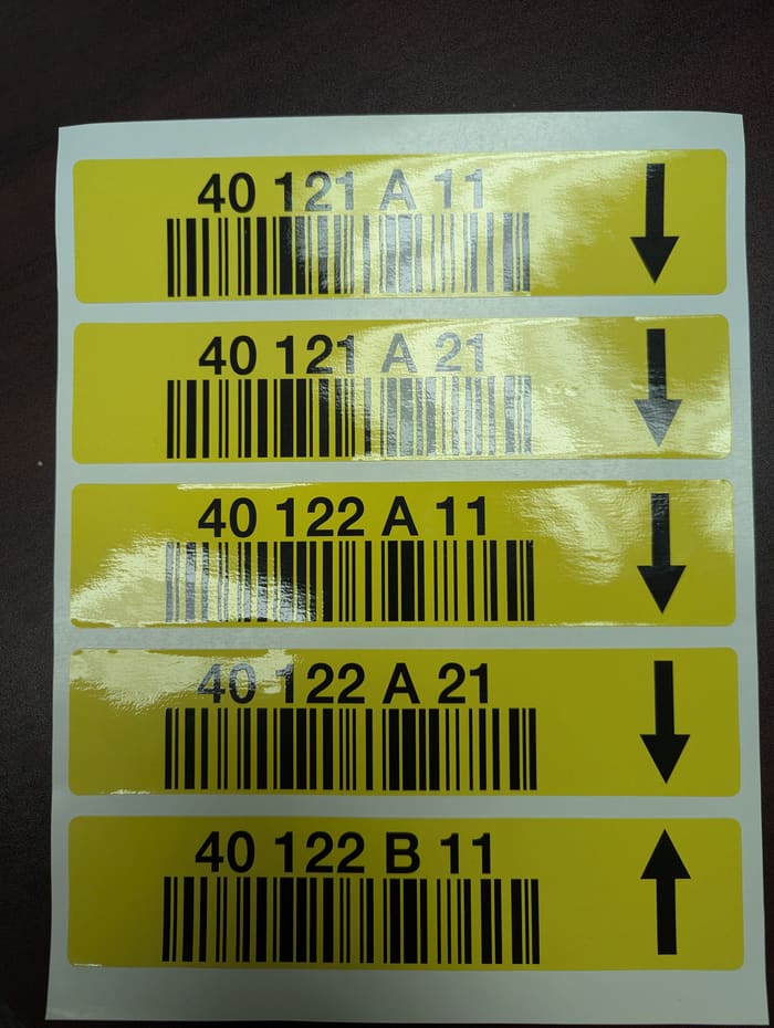 21083-B, 5-up, 8 x 1.75 label