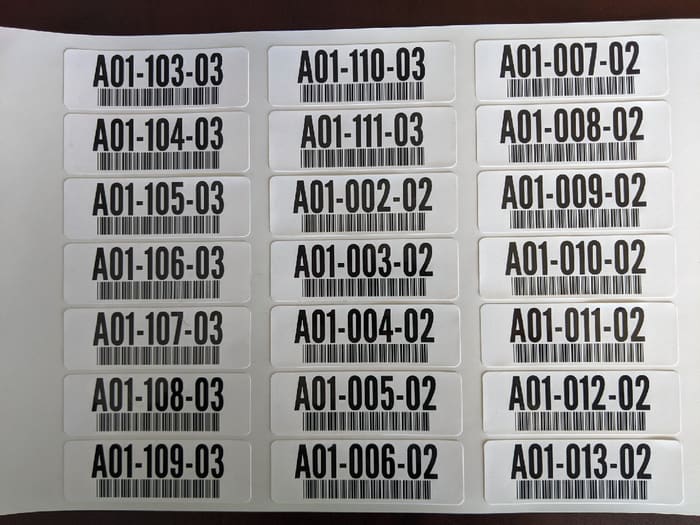 4.625 x 1.5, 27-up rack labels