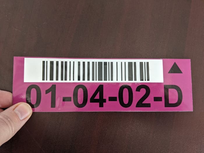 Magnet rack label sample 1